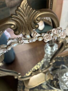 Blush Pink bridal head piece wreath